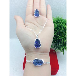 Bộ trang sức bạc tì hưu ( nhiều màu) B233