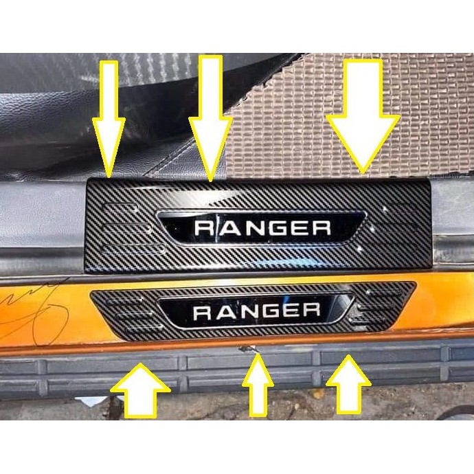 Bộ Ốp Bậc Bước Chân Carbon Ford Ranger 2016-2020
