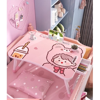 Bàn học gấp gọn - Bàn học thông minh cao cấp có khe cắm ipad, hộc bàn, chỗ để cốc nước dễ thương cho bé có hình thật | BigBuy360 - bigbuy360.vn