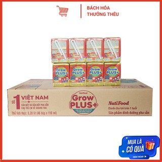 Thùng 48 hộp sữa nuti grow plus pha sẵn cho trẻ suy dinh dưỡng thấp còi 48 hộp x 110ml