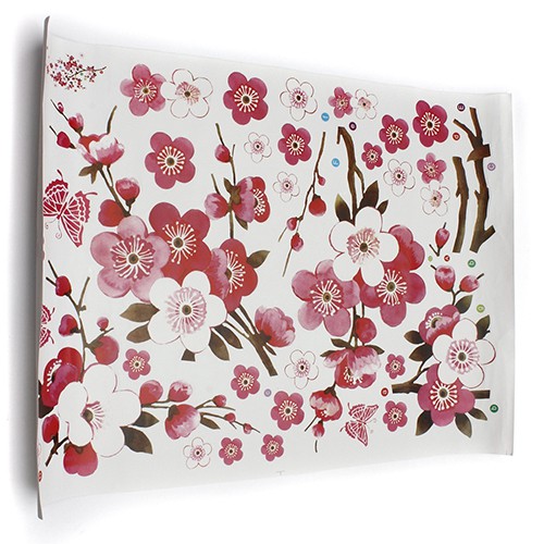 Bình Nước BK Kiểu Dáng Đơn Giản Hiện Đại✿Decal dán tường Họa Tiết Hoa Mận Nghệ Thuật Dùng Trong Trang Trí Phòng