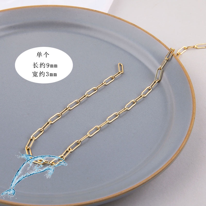 Dây Chuyền Mạ Vàng 18k 50cm Phong Cách Âu Mỹ Sang Trọng Dùng Làm Trang Sức Thủ Công diy