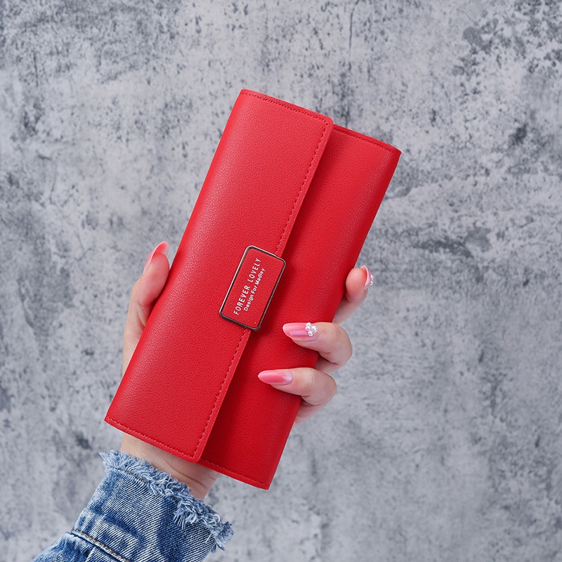 Ví dài IELGY nhiều ngăn đựng thẻ sức chứa lớn phong cách Hàn Quốc cho nữ