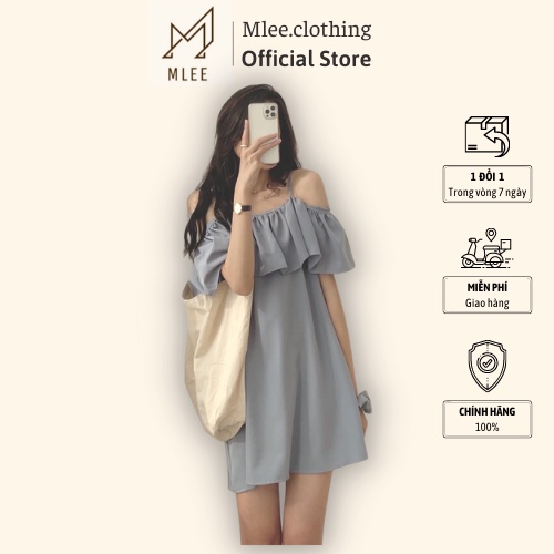 Đầm Hai Dây Trễ Vai Ngực Bèo Mlee.Clothing Q017