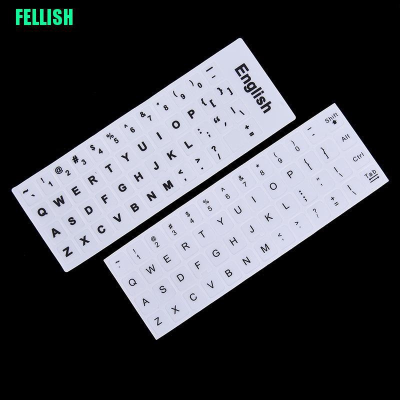 Miếng Dán Bàn Phím Máy Tính In Chữ Tiếng Anh Dễ Thương