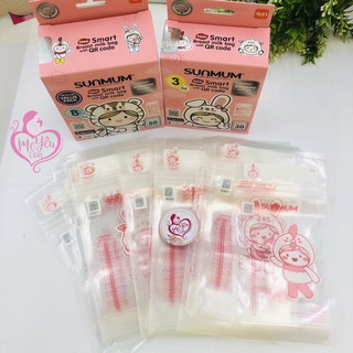 Túi trữ sữa sunmum 100ml/250ml , có 3 lớp khóa zip chống tràn