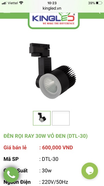 Đèn rọi ray Kingled 30w 2nd