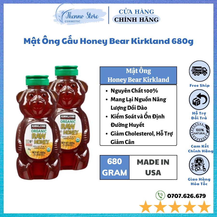 Mật Ông Gấu Honey Bear Kirkland 680g