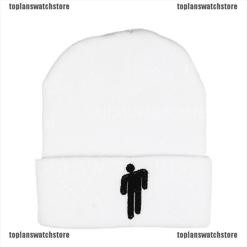 Mũ Beanie Dệt Kim Thêu Hình Billie Eilish Giữ Ấm Mùa Đông