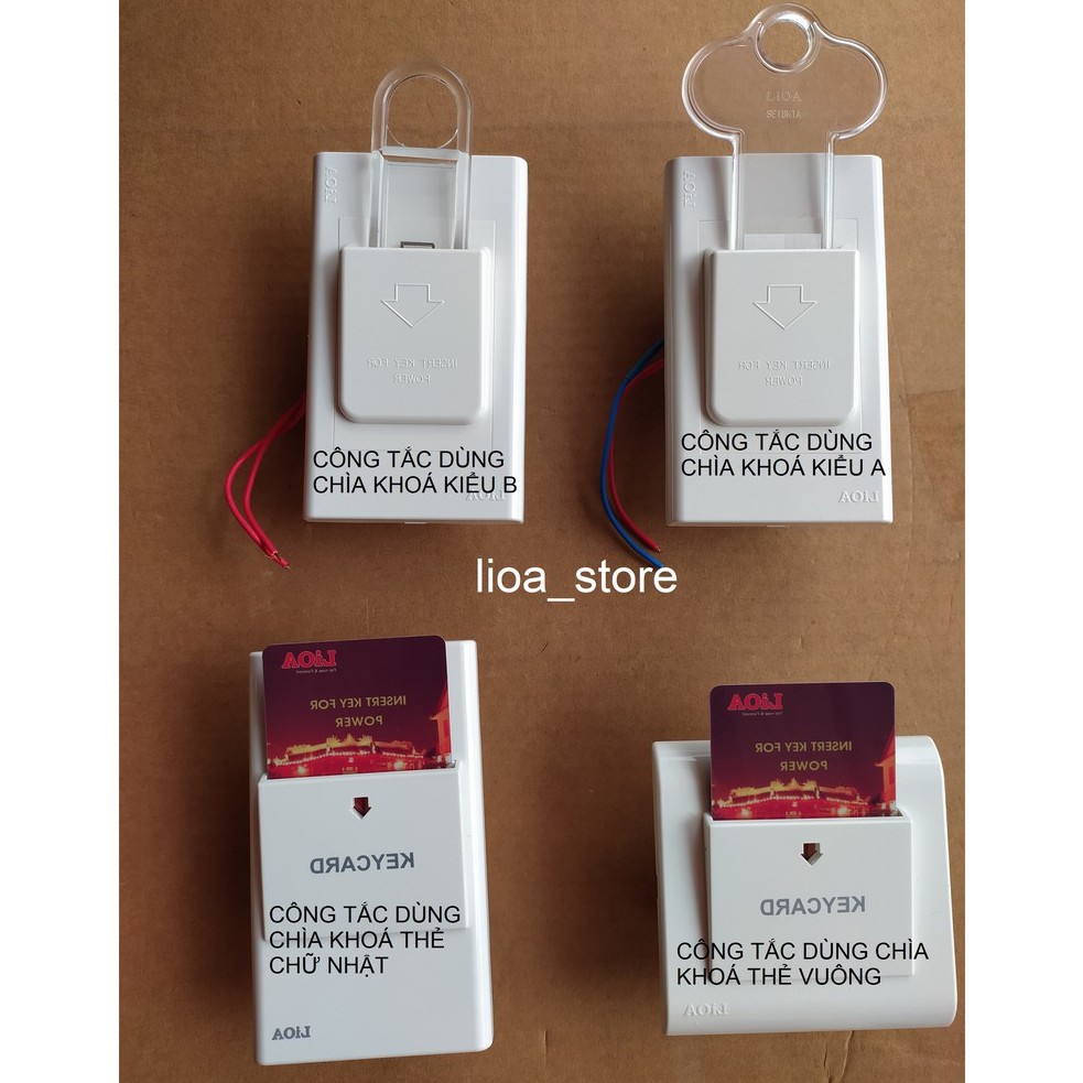 BỘ CÔNG TẮC NGẮT ĐIỆN LiOA DÙNG CHÌA KHOÁ THẺ