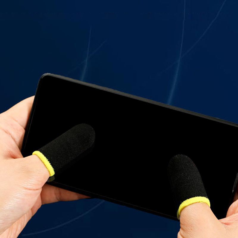 Cặp Bao Ngón Tay Bằng Sợi Carbon Thoáng Khí Chống Trượt Tiện Dụng Để Chơi Game Trên Iphone