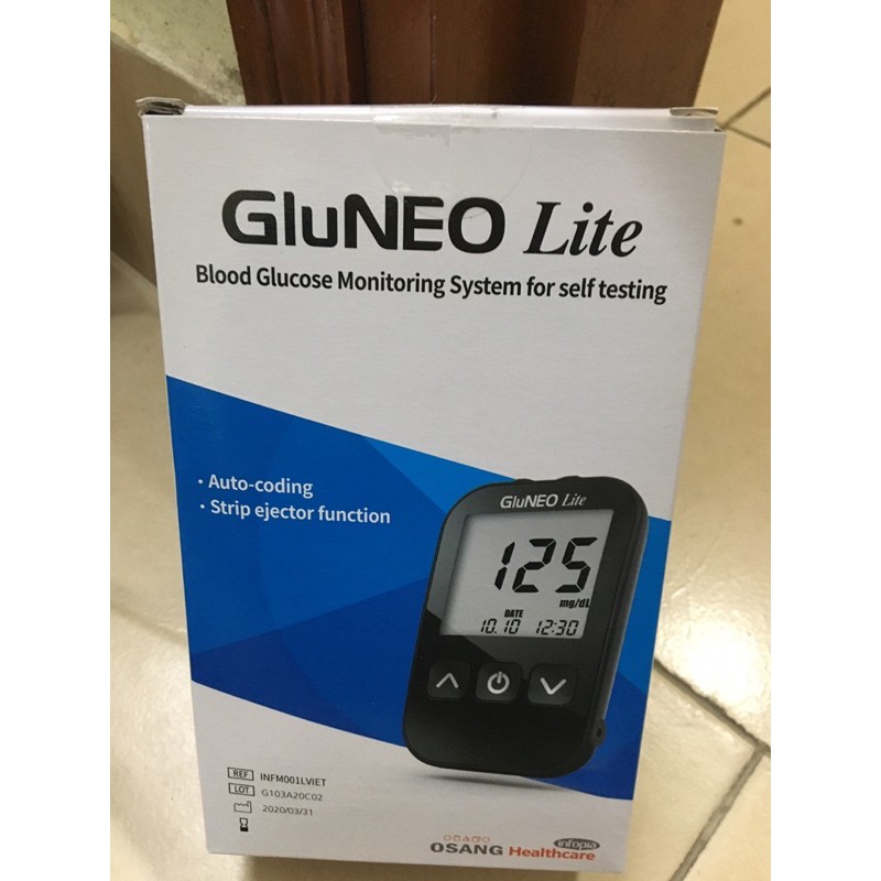 Máy đo đường huyết GluNeo Lite ( quà tặng sữa Glucerna )