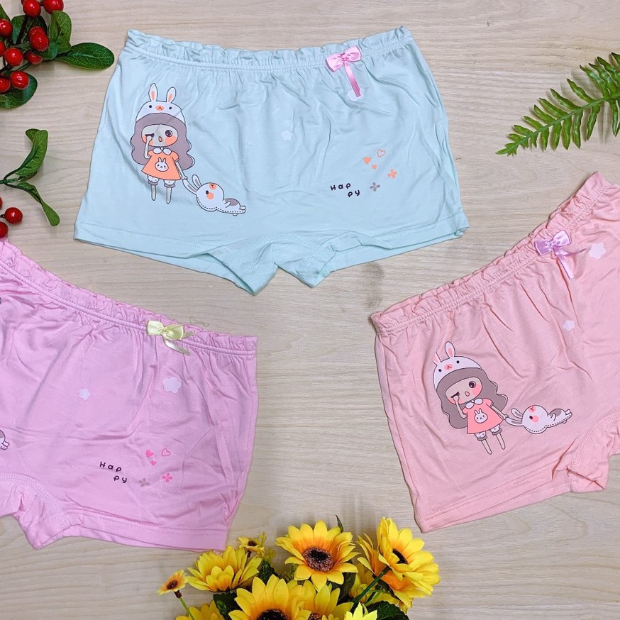 Combo 4 Quần Chip Bé Gái Chất Liệu Thun Cotton Cao Cấp Co Giãn 4 Chiều - Quần Lót Bé Gái Đáng Yêu 2-6 Tuổi