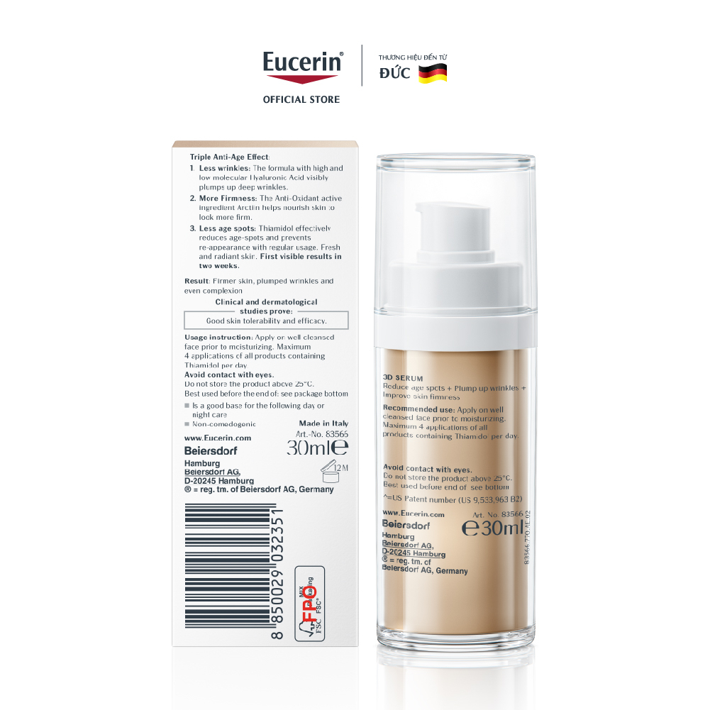 Tinh chất ngăn ngừa lão hóa Eucerin Hyaluron  Radiance-Lift Filler 3D Serum 30ml