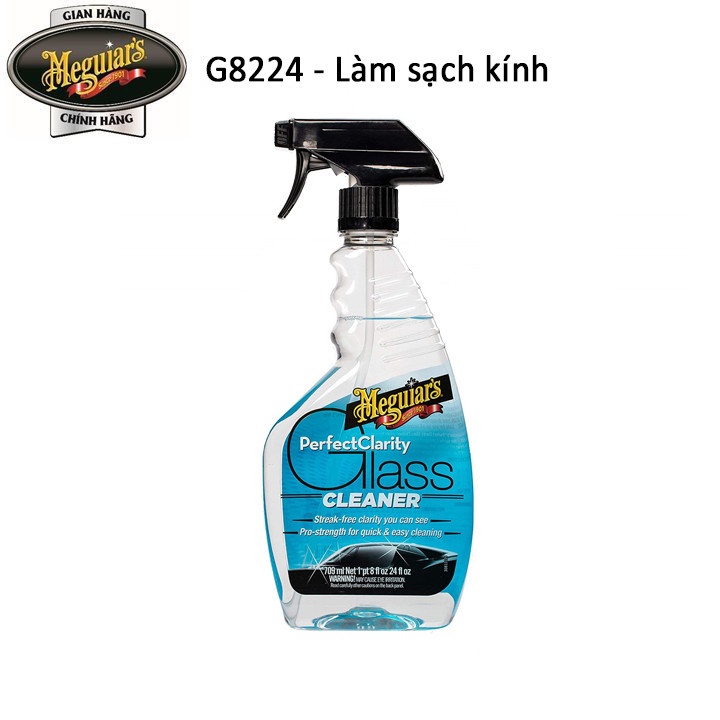 Meguiar's Nước lau kính xe hơi G8224 - Perfect Clarity Glass Cleaner, 24oz, 710ML