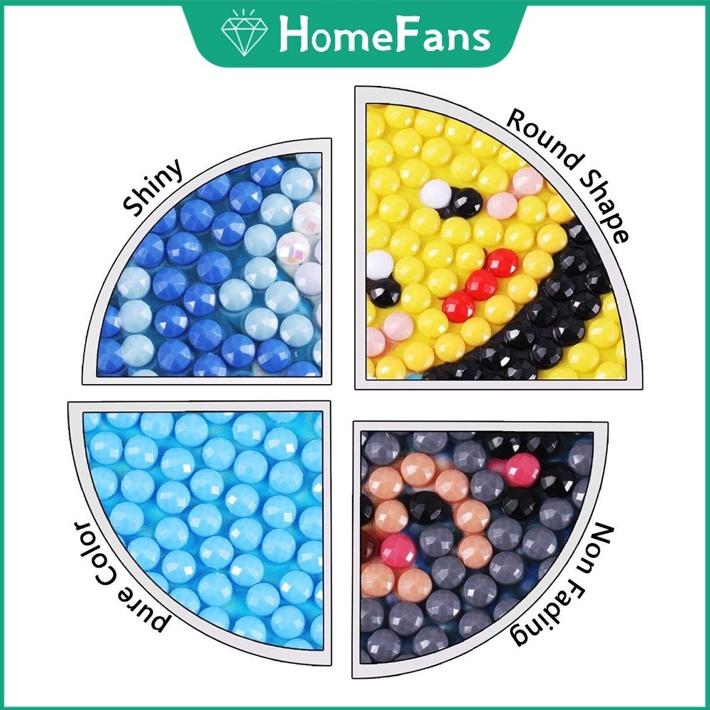 Bộ tranh đính đá 5D họa tiết cô gái xinh xắn trang trí nhà cửa đẹp mắt DIY