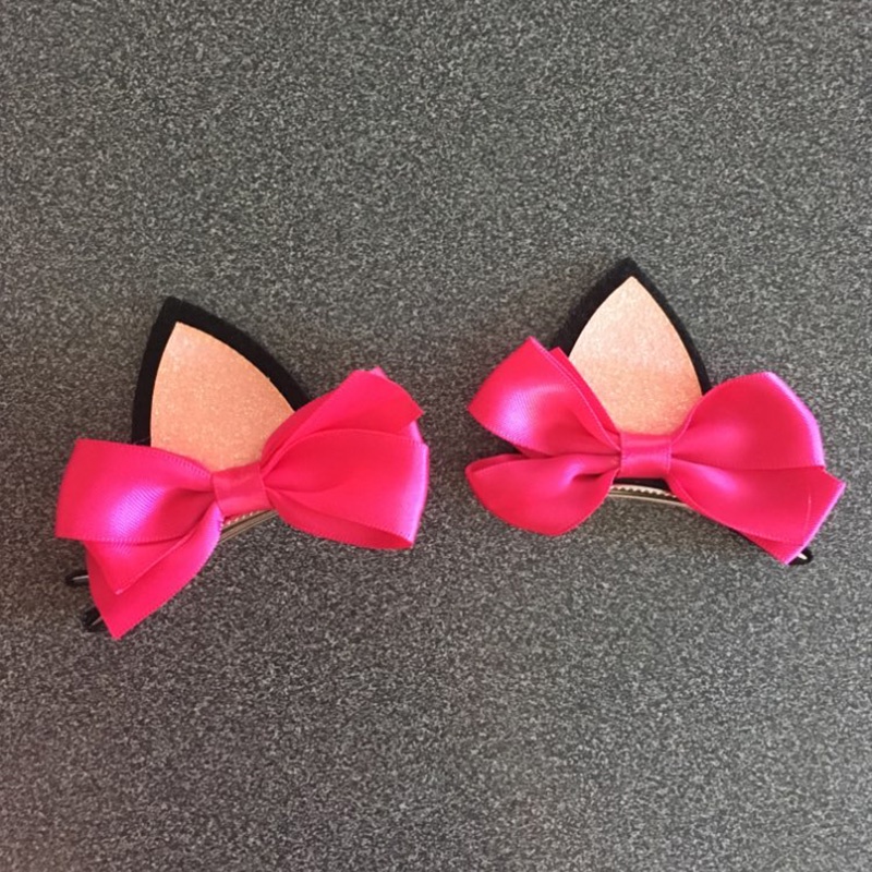 Set 2 Kẹp Tóc Nơ Dễ Thương Cho Bé Gái