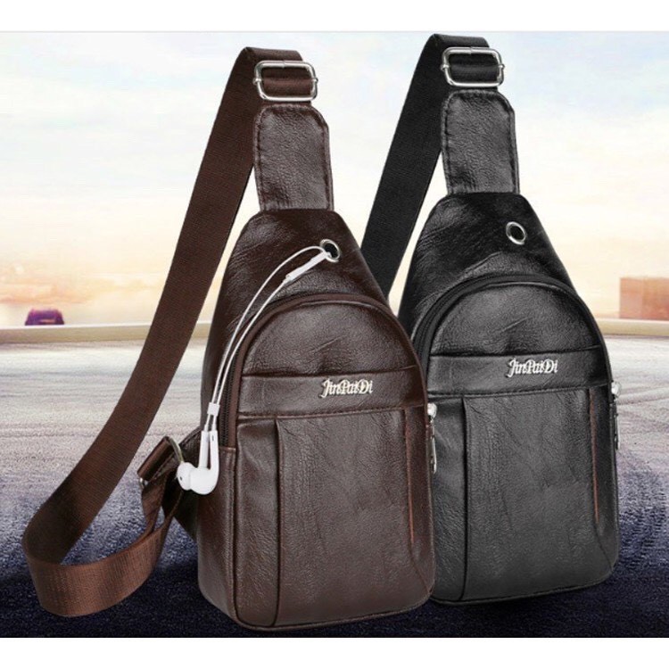 Túi đeo chéo nam, túi đeo trước ngực nam chất liệu da PU mềm mịn 3 màu siêu hot