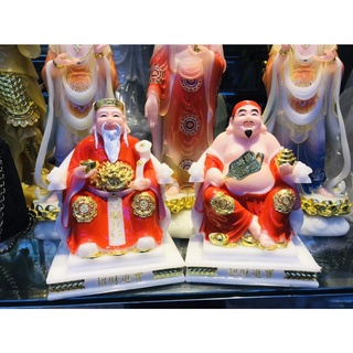 Tượng Thần Tài Thổ Địa Ngồi Ghế Cao Cấp Màu Đỏ