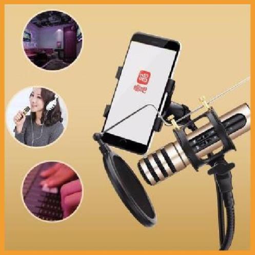 Micro LiveStream C7 mcro thu âm Hát Karaoke Trên Điện Thoại Hỗ Trợ chỉnh âm - FREESHIP - BH 6 tháng 🔥FREE SHIP🔥