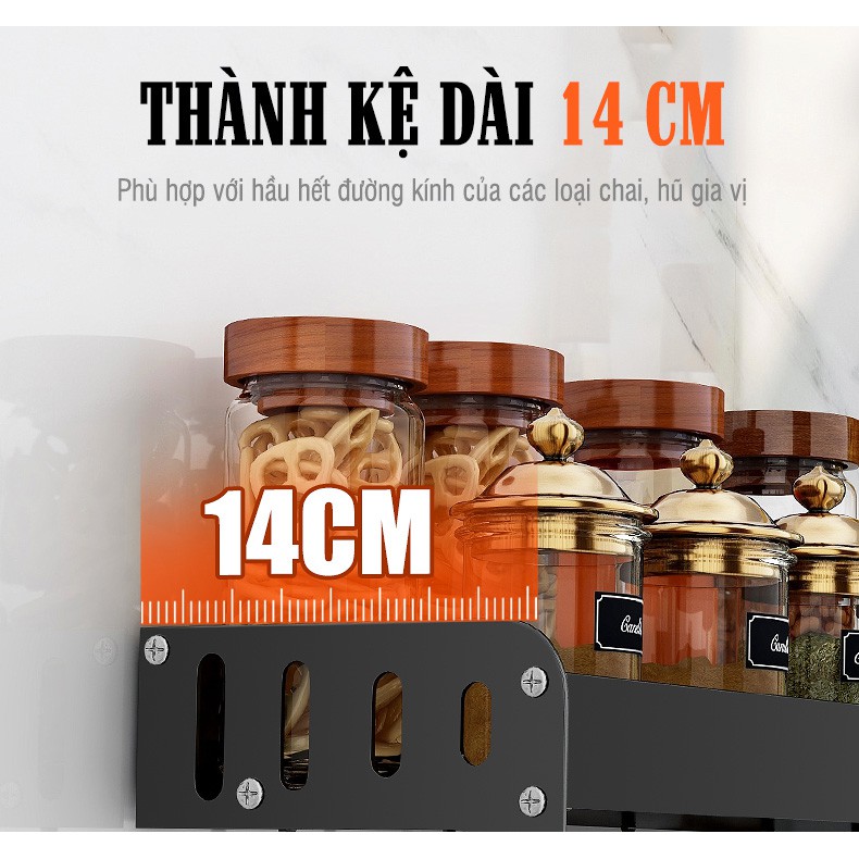 Kệ gia vị dán tường siêu chắc Sơn tĩnh điện VKIT KGV12