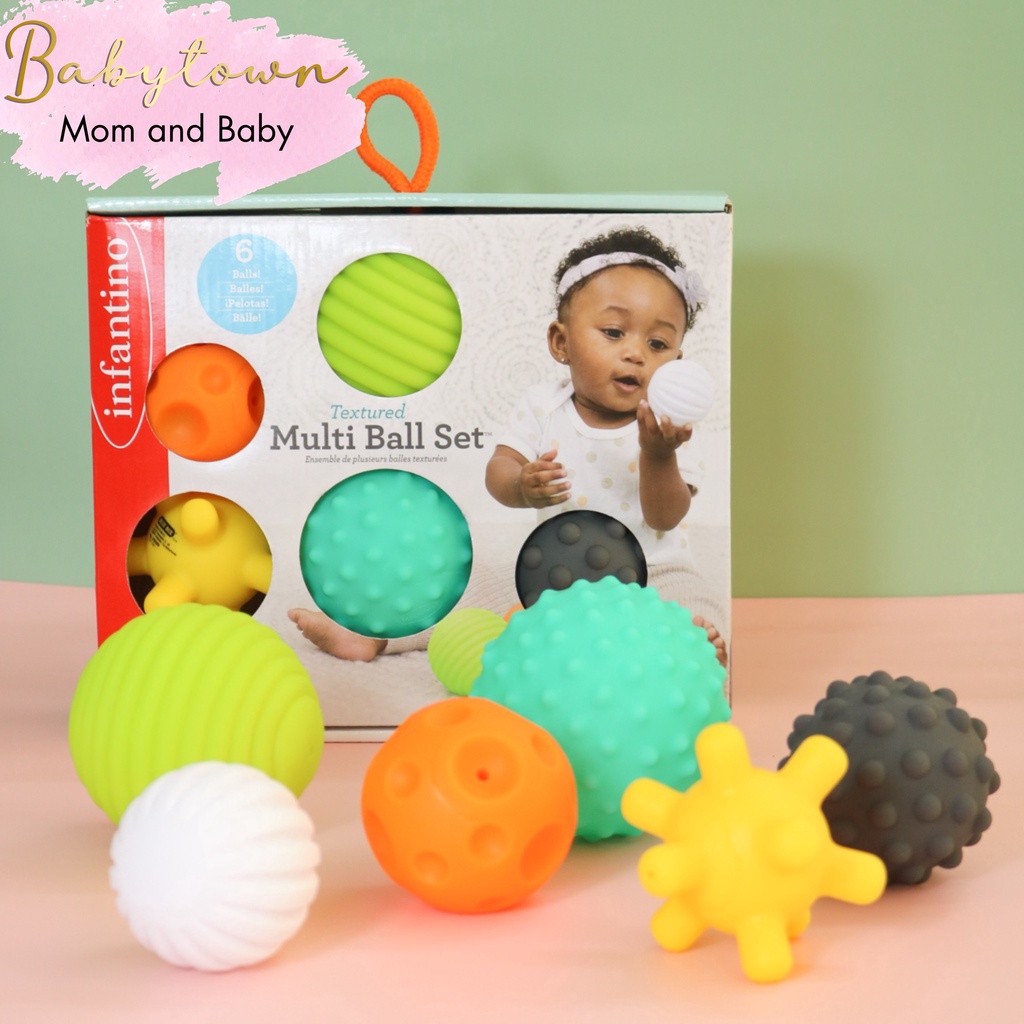 Set 6 - 10 banh cảm giác INFANTINO TEXTURED MULTI BALL SET