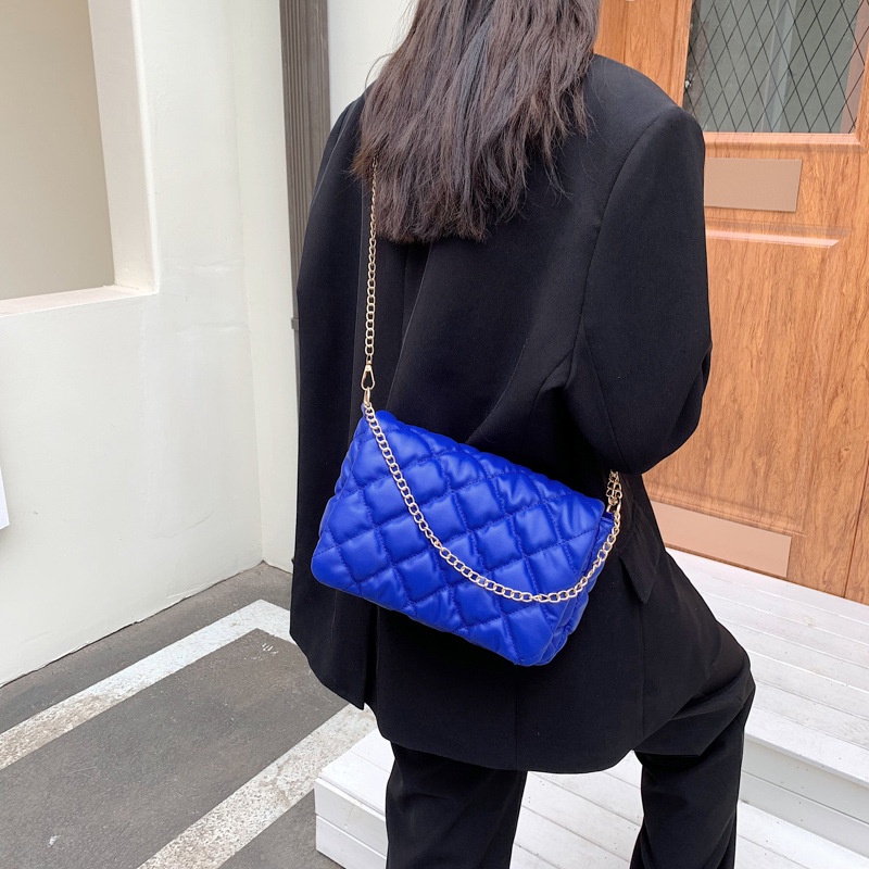 JASMIN NOIR Túi Đeo Chéo Quai Xích Họa Tiết Kẻ Sọc Cho Nữ