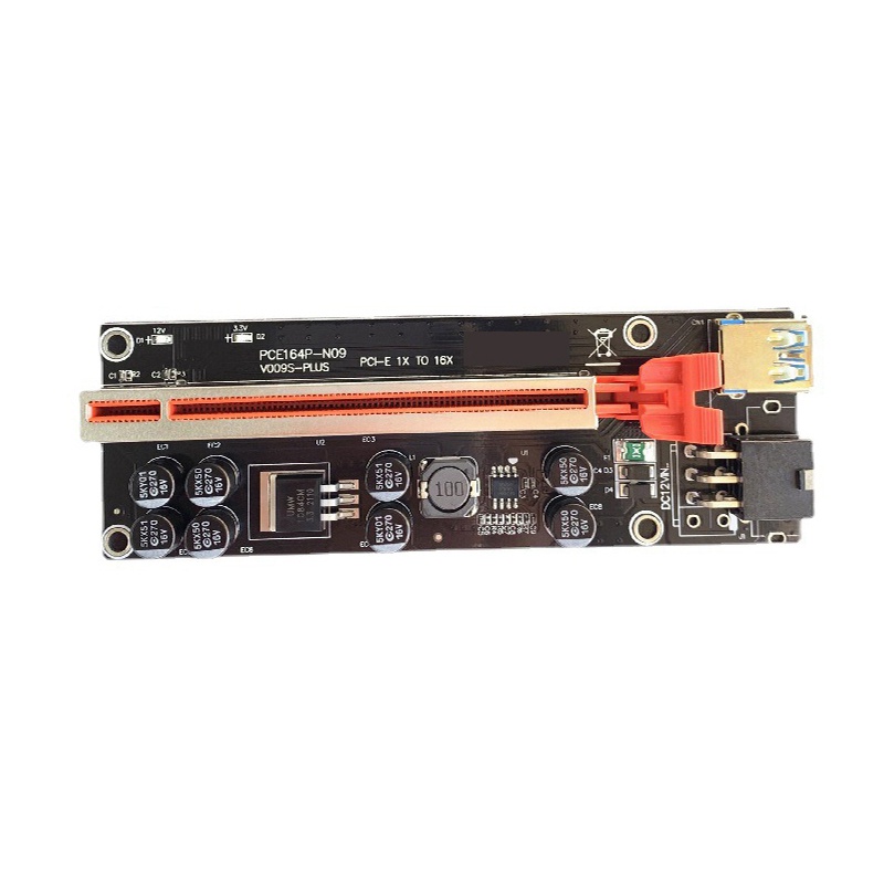 Card mở rộng PCI-E VER 009S Express 1X 16X màu đỏ và đen | BigBuy360 - bigbuy360.vn