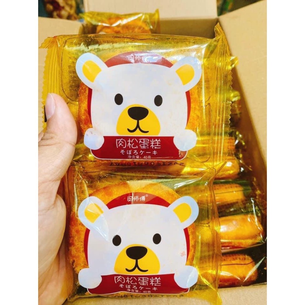 Bánh Gấu Ruốc Đài Loan Trung Quốc Hình Con Gấu Đồ Ăn Vặt Nội Địa