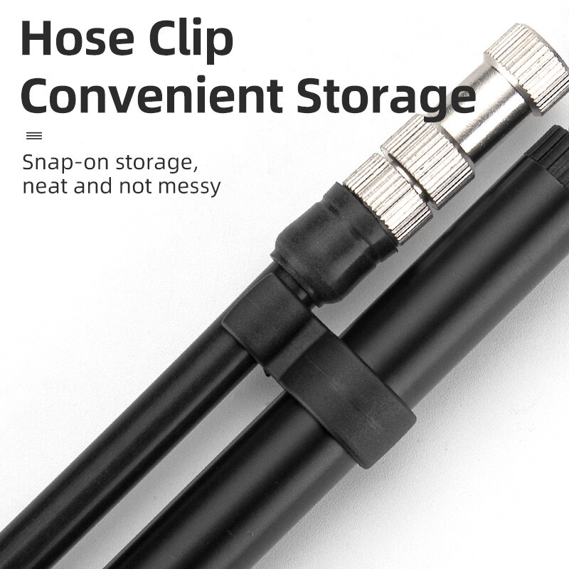 Bơm hơi ROCKBROS hợp kim nhôm và đồng hồ đo áp suất 300 PSI tiện dụng cho xe đạp xe máy