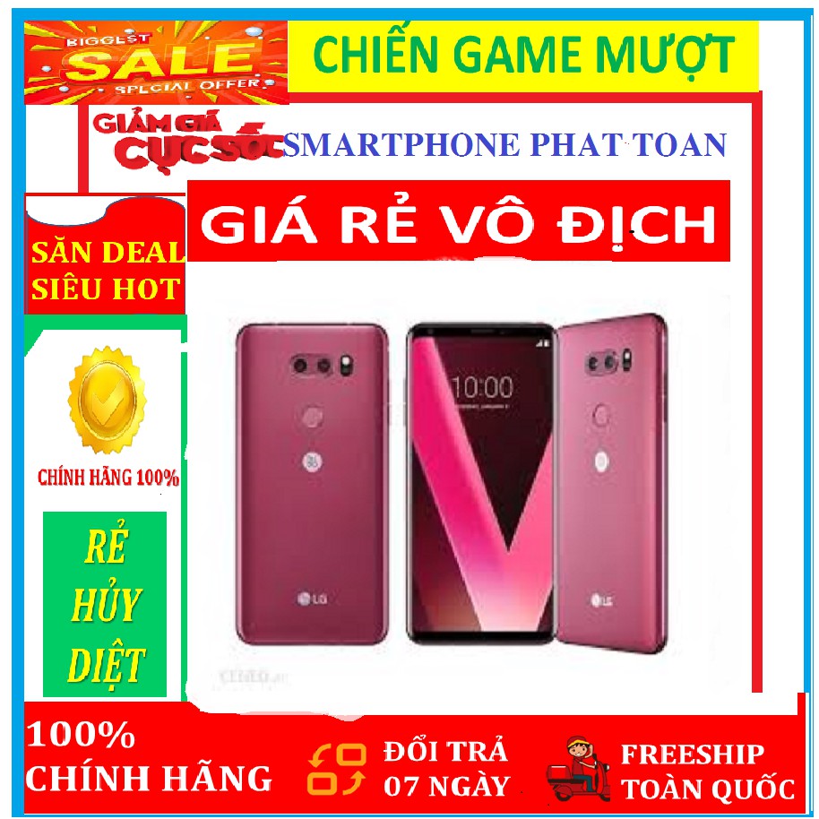 Điện thoại LG V30 - 64G/ram 4G mới CHÍNH HÃNG __  Fullbox, chơi Game PUBG-Liên Quân mượt