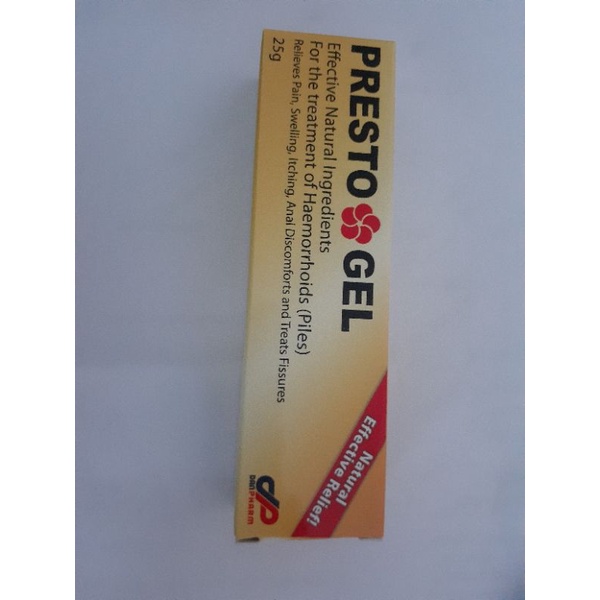Gel bôi trĩ nội, trĩ ngoại Presto gel nhập khẩu Israel 25g/týp
