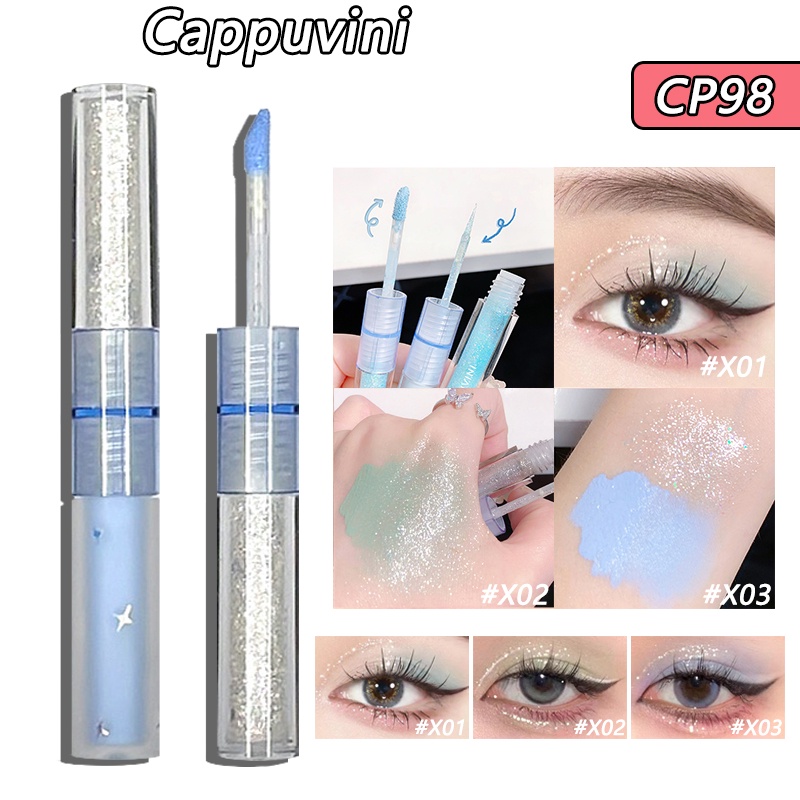 Phấn Mắt Dạng Lỏng Hai Đầu CAPPUVINI Làm Sáng Da Lâu Trôi 3g