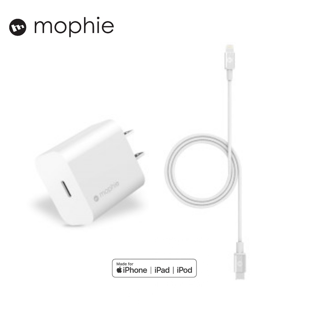 Combo sạc nhanh MOPHIE Power Delivery 20W USB-C - Hàng Chính Hãng Mophie Phân Phối Tại Việt Nam - Bảo Hành 24 Tháng