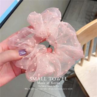 Small Fresh French European Root Yarn Sweet Large Intestine Hair Ring