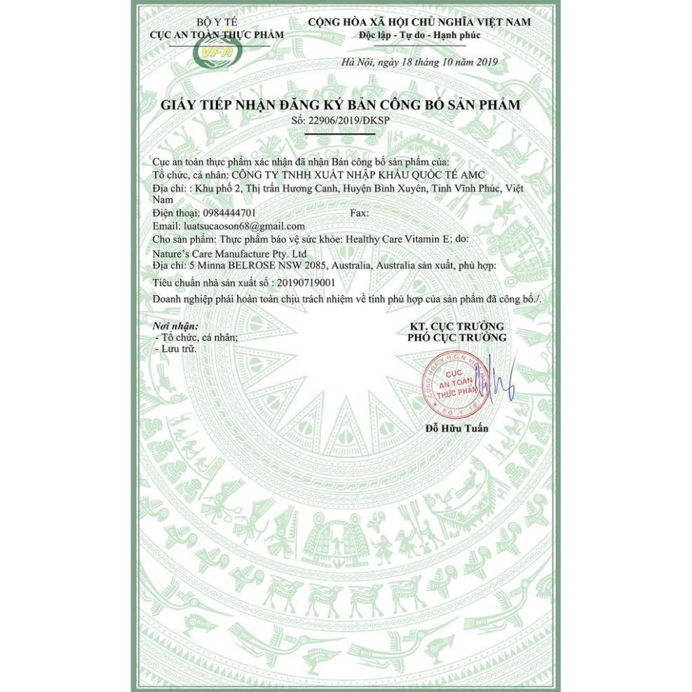 (Date 2023) Viên uống hỗ trợ da vitamin e Healthy care 200 viên | BigBuy360 - bigbuy360.vn