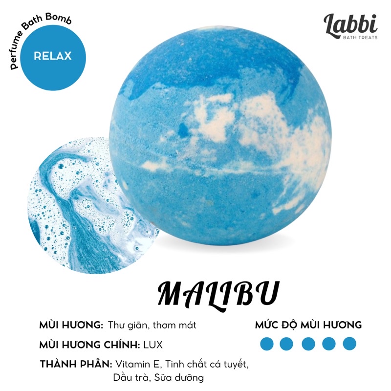 MALIBU [Labbi] Bath bomb / Viên sủi bồn tắm / Bom tắm / Viên thả bồn tắm | BigBuy360 - bigbuy360.vn