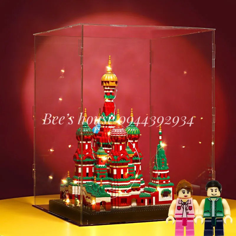 Bộ Sưu Tập mô hình kiến trúc lâu đài cung điện Thánh đường Vasily lắp ráp mini block đồ chơi xếp hình decor quà tặng DIY