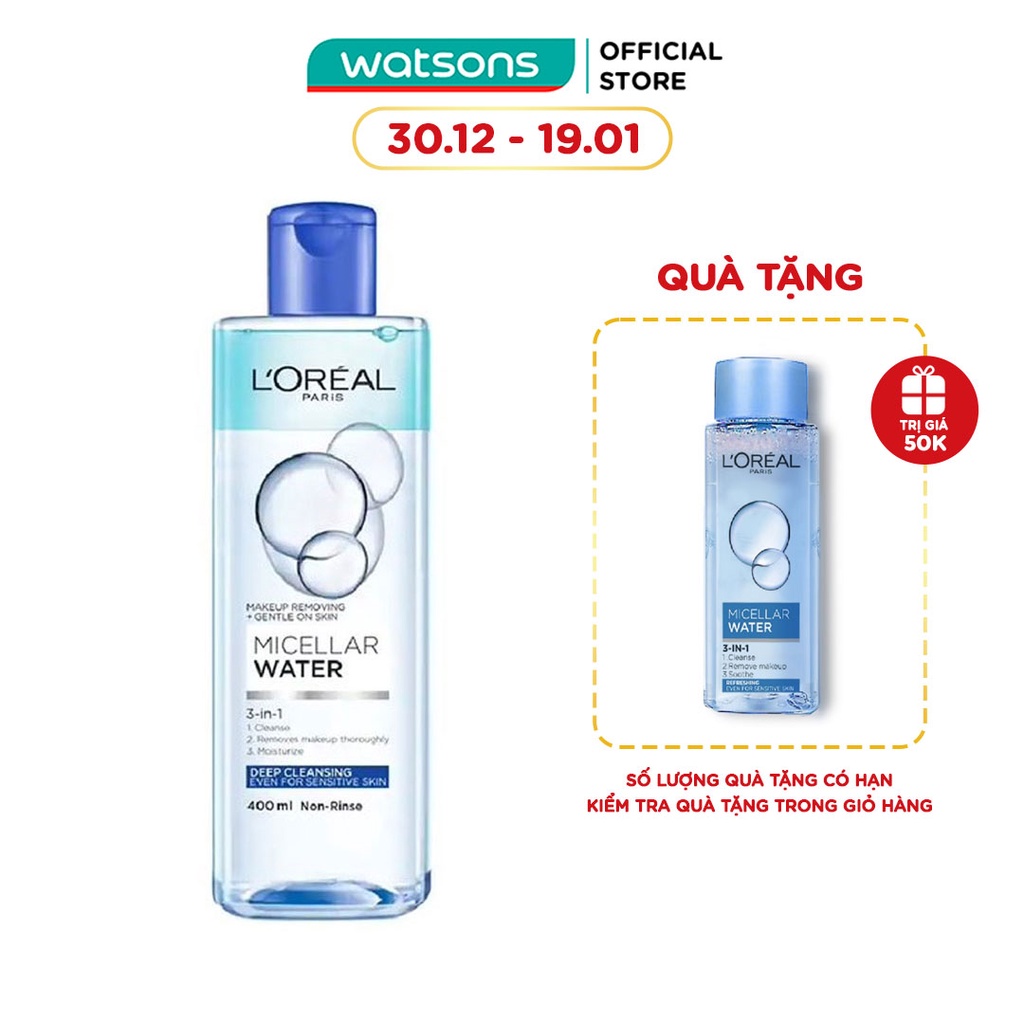 Tẩy Trang L'Oreal Paris Skincare Micellar 400ml