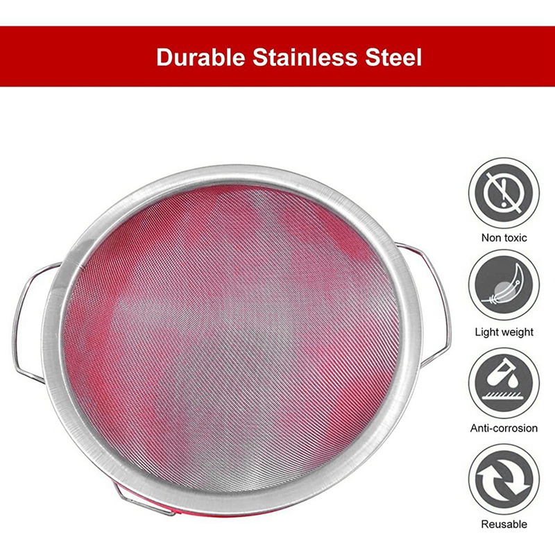Phễu Lọc Bằng Thép Không Gỉ Kèm Vỏ Lưới Lọc Mật Ong 60Mesh 11.4Inch