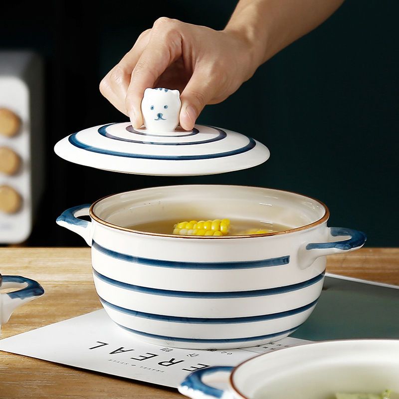 Tô sứ úp mì, bát úp mì, đựng canh size 21 họa tiết phong cách Nhật