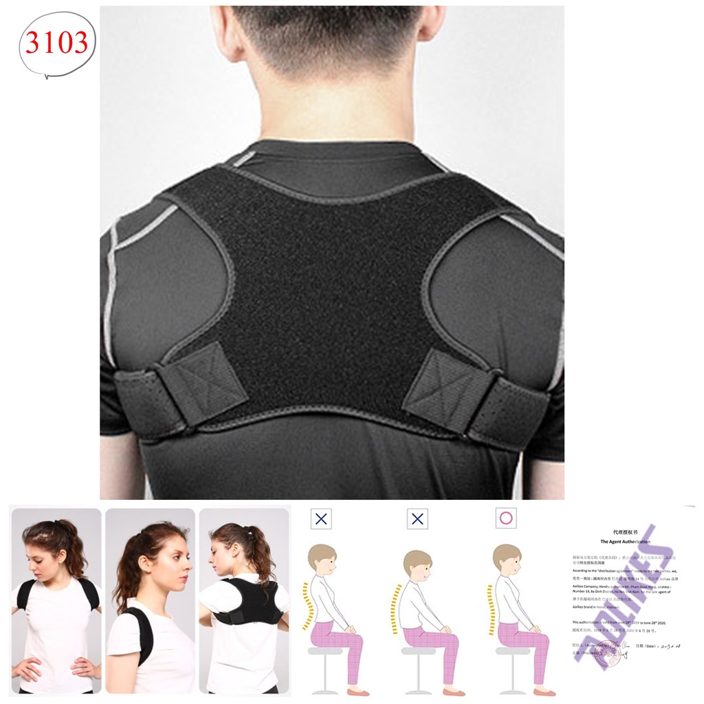 Bán buôn -  Aolikes AL 3103  Đai cố định xương đòn, chỉnh gù lưng, vẹo cột sống chống trượt