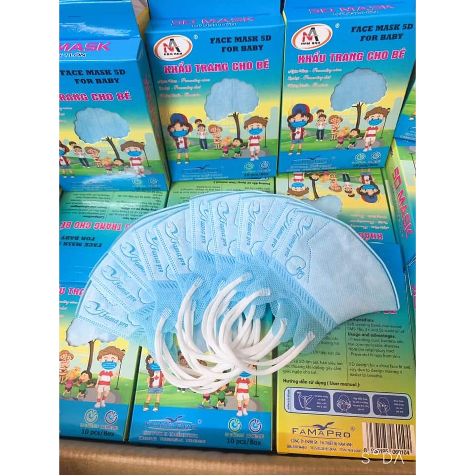 Khẩu trang trẻ em thương hiệu FAMAPRO chất lượng cao