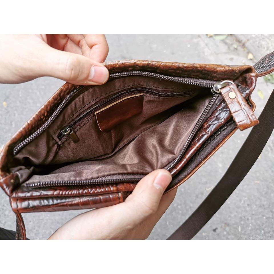 BẢO HÀNH TRỌN ĐỜI] Túi bao tử / Sling Bag Cao Cấp Hàng Đẹp Gạt Tàn Store / Cam Kết Da Bò Thật 100% - IPMN116 | BigBuy360 - bigbuy360.vn