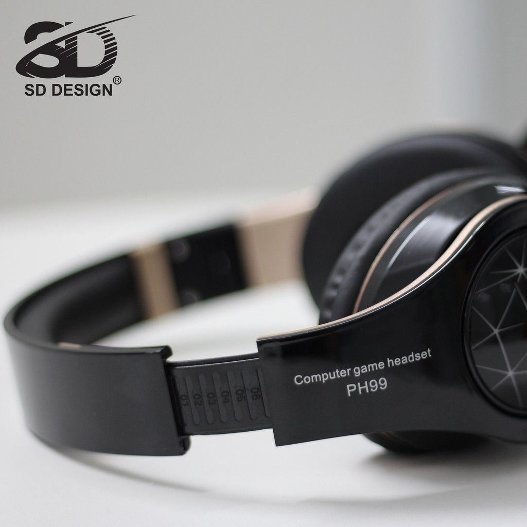Tai nghe Gamming PH 99 - Tai ghe game thủ chụp mic rời tai chính hãng SD Design cực chất thời trang, bảo hành 1 năm