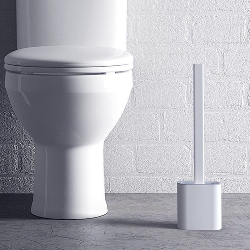Chổi Cọ Nhà Vệ Sinh, Cọ Rửa Toilet Bồn Cầu Bằng SiliCon Có Giá Đựng Dán Tường - Dumi Shop
