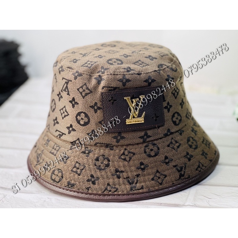 MŨ VÀNH HÀN QUỐC - NÓN TAI BÈO VIỀN PHỐI LOGO DA NÂU SIÊU ĐẸP CỰC XỊN
