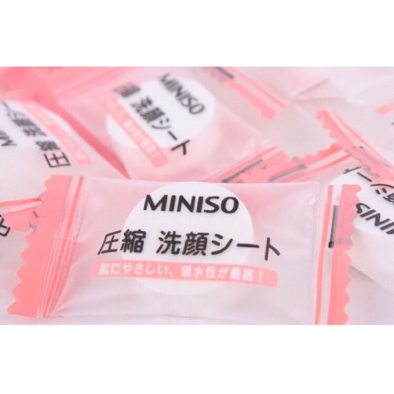 sỉ 15 viên mặt nạ giấy nén Miniso Nhật Bản 1k/v