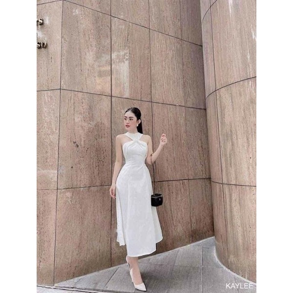 Đầm dự tiệc nữ xoắn cổ dáng dài cao cấp Minyen Dress