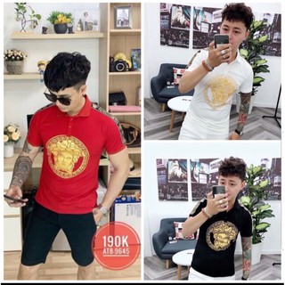 áO Thun Nam Ngán Tay Cổ Trụ Cotton VNXK Logo Mặt Cmax Lớn Cao Cấp MS 9 fashionteengroup